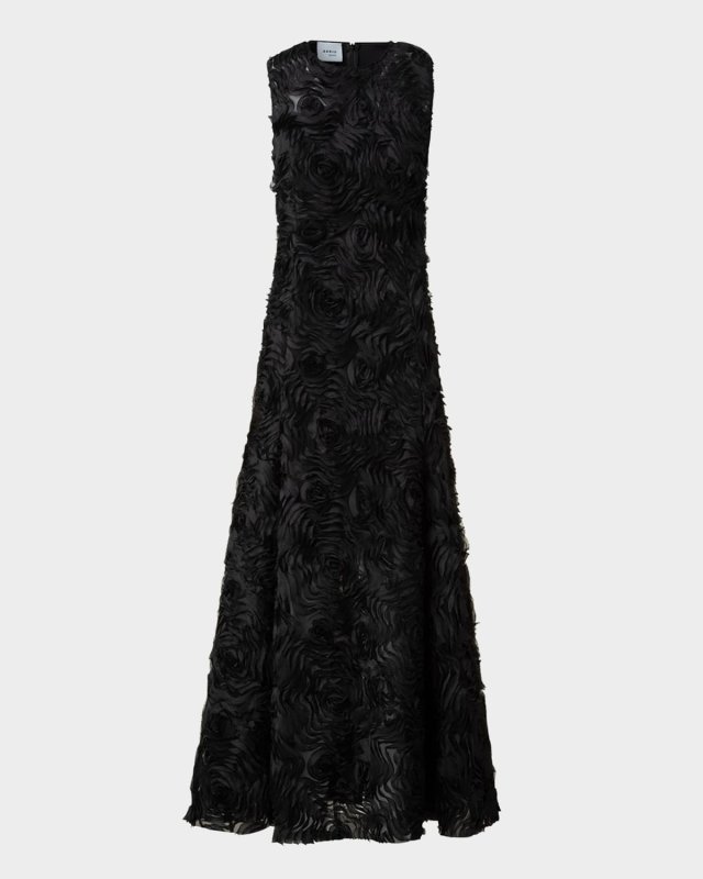Mixed-Media 3D Carnation Tulle Dress